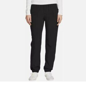 NEW Eddie Bauer Womens 14 Fleece-Lined Black Jogger Pants /H605